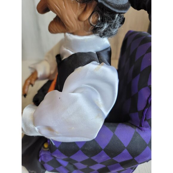 Gemmy AS IS animated witch petting cat Halloween prop decor - Picture 8 of 11